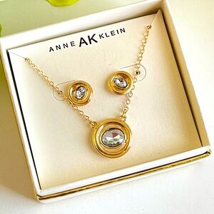 Anne Klein Gold Necklace with Silver Accents